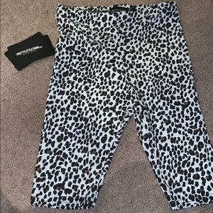 cheetah biker shorts